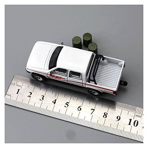 Classic Static Scale Models 1 64 for Toyota Hilux Pickup Truck White Alloy Car Model Collectibles Souvenir Display Ornament Adult Gift Non RC Toys (Color : A)