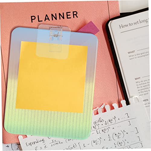 TEHAUX 4 Pcs Plate Clamp Paper File Organizer Plastic Paper Clipboard Plastic Clipboard Short Hand Board Conference Recording Board Exam Paper Clips Acrylic Splint Student