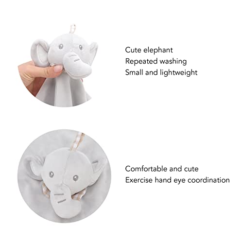 Elephant Security Blanket, Exercise Hand Eye Coordination Repeated Washing Baby Security Blanket for Baby Carriage for Infanette