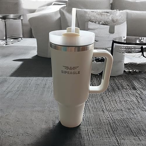 SIPEAGLE Quencher H2.0 FlowState 40 oz Stainless Steel Vacuum Insulated Tumbler with Lid and Straw for Water, Iced Tea or Coffee