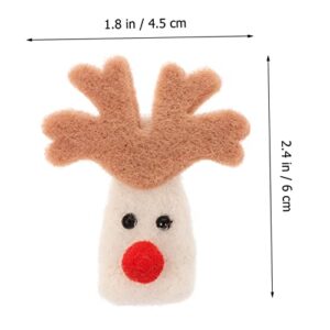 BESTOYARD 6 Pcs Felt Elk Home Accessories Home Decor miniture Decoration Christmas DIY Decor Christmas Felt Ornament kit Felt Doll Felt Decoration DIY Accessories Elk Shape Decor Gift Manual