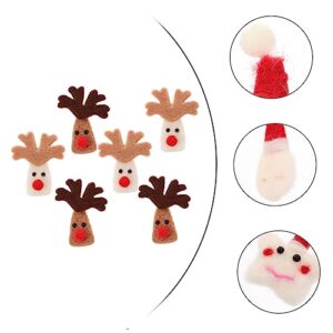 BESTOYARD 6 Pcs Felt Elk Home Accessories Home Decor miniture Decoration Christmas DIY Decor Christmas Felt Ornament kit Felt Doll Felt Decoration DIY Accessories Elk Shape Decor Gift Manual