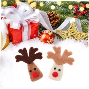 BESTOYARD 6 Pcs Felt Elk Home Accessories Home Decor miniture Decoration Christmas DIY Decor Christmas Felt Ornament kit Felt Doll Felt Decoration DIY Accessories Elk Shape Decor Gift Manual