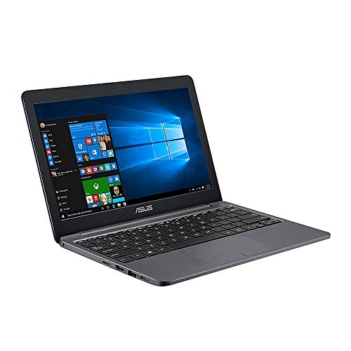 Asus VivoBook E12 Thin and Light Business Laptop I 11.6” HD I Intel Celeron N3350 I 4GB DDR4 64GB eMMC I Intel HD Graphics 500 I HDMI Office365(1-Year) Win10 + 32GB MicroSD Card