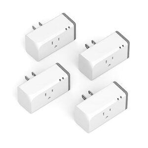 sonoff s31 smart plug with energy monitoring, 15a wifi outlet timer function, compatible alexa, google home & ifttt, etl certified, no hub required, 2.4ghz wi-fi only(4-pack) white 4pcs tpb