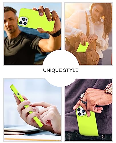 BENTOBEN for iPhone 14 Pro Max Case, Soft Silicone Gel Rubber Bumper Microfiber Lining Hard Back Shockproof Protective Phone Cover for iPhone 14 Pro Max 6.7", Hot Green