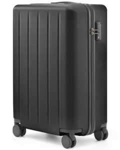 ninetygo carry on luggage, airline approved, 22-inch hard-shell suitcases with spinner wheels for travel, kids luggage for boys, 22 x 14 x 9 inches (midnight black)