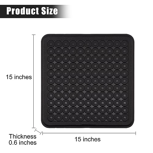 MolonButterfly Premium Gel Seat Cushion - Cooling, Comfortable, and Pressure Relief Pad for Office Chair, Car, Wheelchair - Long Sitting Support and Pain Relief(Black)