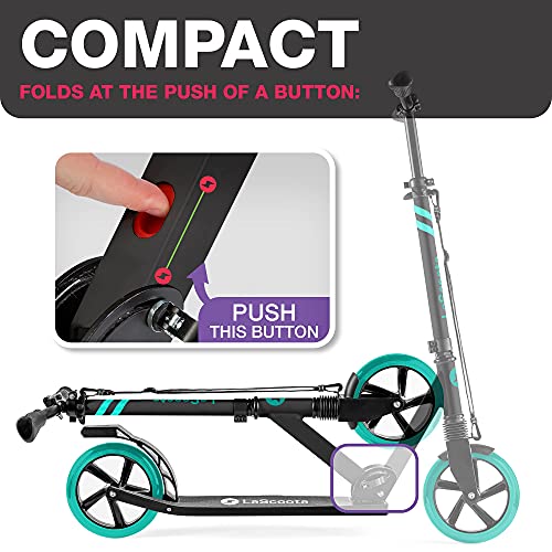 Razor A5 Air Kick Scooter for Kids Ages 8+ - Extra-Long Deck & LaScoota Kick Scooter for Adults & Teens. Perfect for Youth 12 Years and Up and Men & Women