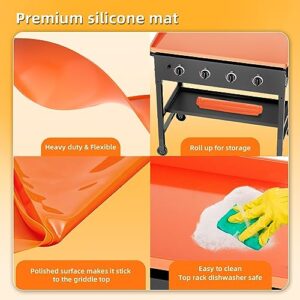 Silicone Griddle Mat for Blackstone 28 inch Griddle, Upgraded Full Edge Coverage Griddle Cover, 100% Food Grade Silicone Griddle Cover, Outdoor Griddle Accessories for Blackstone