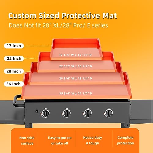 Silicone Griddle Mat for Blackstone 28 inch Griddle, Upgraded Full Edge Coverage Griddle Cover, 100% Food Grade Silicone Griddle Cover, Outdoor Griddle Accessories for Blackstone