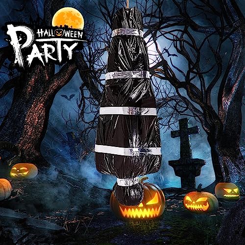 Halloween Decorations Hanging Corpse Dead Victim Prop 6 Pcs Set Includes Air Pump and Caution Tape,Creepy Halloween Inflatables Yard Decorations,Scary Halloween Decor Clearance Prop for Haunted House.