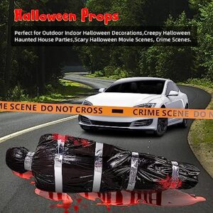 Halloween Decorations Hanging Corpse Dead Victim Prop 6 Pcs Set Includes Air Pump and Caution Tape,Creepy Halloween Inflatables Yard Decorations,Scary Halloween Decor Clearance Prop for Haunted House.