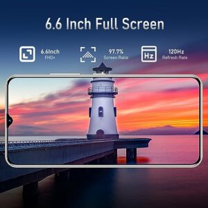 ExAchat C23 Android 13 Phone Unlocked, 7.2" FHD+ Display Octa Core 6GB+256GB 4G/5G Smartphone 108 MP Camera 5800mAh Dual SIM Cell Phones Unlocked/GPS/Fingerprint Unlock/Face ID