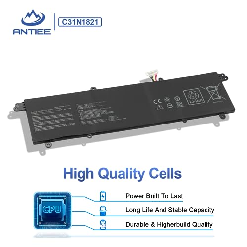 ANTIEE C31N1821 Laptop Battery for Asus ZenBook S13 UX392FA UX392FN i7-8565U UX392FA-AB030T UX392FA-AB004T UX392FA-AB021T UX392FA-AB008T UX392FA-AB017T UX392FN-AB006T UX392FN-AB009T UX392FA-AB015T