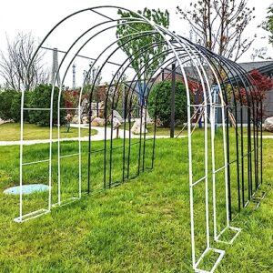 Metal Garden Arch Trellis for Climbing Plants,Wedding Arch,Garden Arbor,Easy to Install,Multifunction Rose Arches for Backyard, Lawn,Patio,Wedding and Party Decor (Color : Black, Size : WxH1.8x2.2m