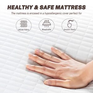 Dopinmin Twin Size 10 Inch Gel Memory Foam Mattress Medium-Firm Mattress for Pressure Relief & Cooler Sleep, Mattress for Kid Young Adults, CertiPUR-US Certified, Bed in a Box