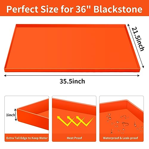 Silicone Griddle Mat for Blackstone 36 Inch Griddle, Heavy Duty Food Grade Griddle Buddy Mat, Blackstone Cover Mat for Griddle, Outdoor Blackstone Griddle Must-Have Accessories, Protect Your Griddle