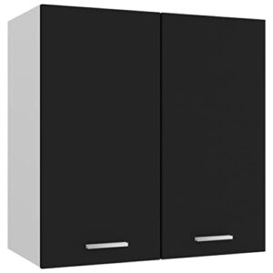 aisifx hanging cabinet black 23.6"x12.2"x23.6" engineered wood