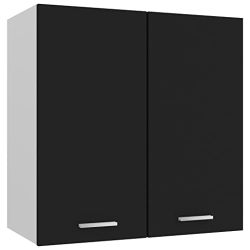 Aisifx Hanging Cabinet Black 23.6"x12.2"x23.6" Engineered Wood