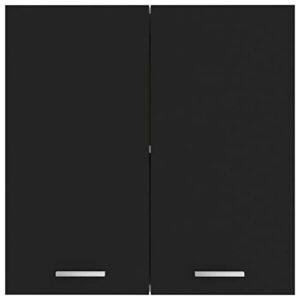 Aisifx Hanging Cabinet Black 23.6"x12.2"x23.6" Engineered Wood