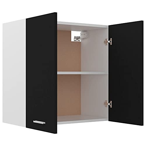 Aisifx Hanging Cabinet Black 23.6"x12.2"x23.6" Engineered Wood