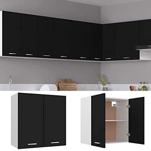 Aisifx Hanging Cabinet Black 23.6"x12.2"x23.6" Engineered Wood