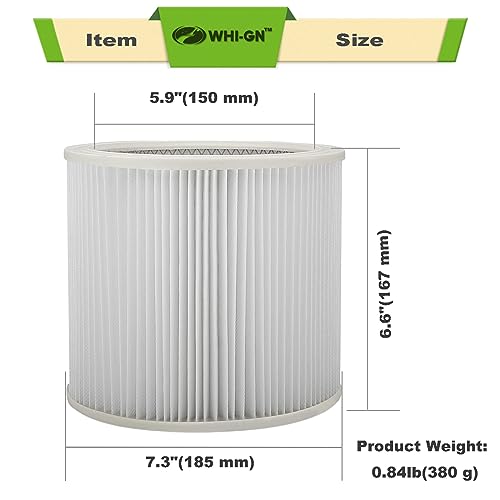 2 Pack Replacement Cartridge Filter for Stanley 08-2501 for Most 5-18 Gallon Wet/Dry Vacuum Cleaners models# SL18115 SL18115P SL18116 SL18116P SL18117 SL18701P-10A SL18191P SL18199P