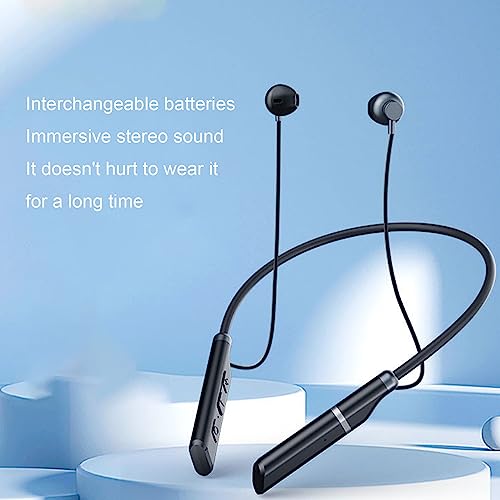 Tangxi Bluetooth5.3 Headphones, Noise Cancelling Strong Bass Stereo Neckband Bluetooth5.3 Headphones, Sweatproof Waterproof Wireless Sports Earbuds for Sports, Music, Conference