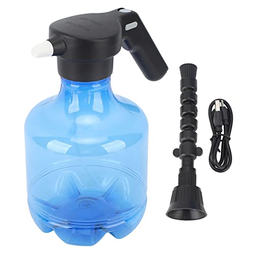 Deosdum 3L Electric Watering Plant Spray Bottle PP 800 Mah Rotating Nozzle Automatic Garden Sprayer Can for Indoor Outdoor Plants (Blue)