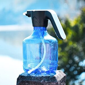 Deosdum 3L Electric Watering Plant Spray Bottle PP 800 Mah Rotating Nozzle Automatic Garden Sprayer Can for Indoor Outdoor Plants (Blue)