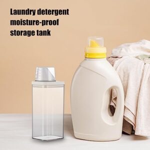 Laundry Detergent Dispenser, Washing Powder Storage Detergent Container with Measuring Cup, Laundry Powder Container Fabric Softener Box, Detergent Dispenser for Bathrooms Toilets