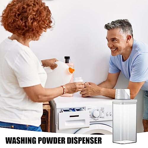 Laundry Detergent Dispenser, Washing Powder Storage Detergent Container with Measuring Cup, Laundry Powder Container Fabric Softener Box, Detergent Dispenser for Bathrooms Toilets