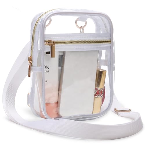 Bunnychill Clear Bag Stadium Approved, Women Clear Crossbody Purse Bag, Clear Stadium Bags for Sporting Events, Concerts