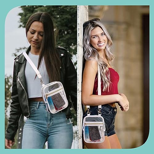 Bunnychill Clear Bag Stadium Approved, Women Clear Crossbody Purse Bag, Clear Stadium Bags for Sporting Events, Concerts