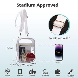 Bunnychill Clear Bag Stadium Approved, Women Clear Crossbody Purse Bag, Clear Stadium Bags for Sporting Events, Concerts