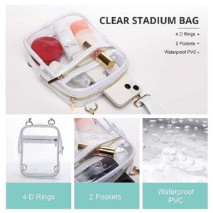 Bunnychill Clear Bag Stadium Approved, Women Clear Crossbody Purse Bag, Clear Stadium Bags for Sporting Events, Concerts