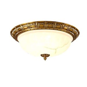 ceiling light fixture european retro style copper art circular ceiling lamp, glass lampshade, bedroom study office ceiling lamp, simple entrance balcony ceiling lamp ceiling lights ceiling lamp