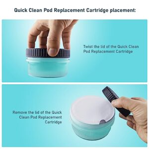 Clark Shaving Co. Quick Clean Pod Replacement Cartridge Compatible with Philips Norelco Quick Clean pods (4pk)