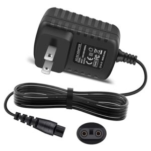 12v charger for remington shaver, replacement for f5-5800 f5800 f5790 f4790 r5150 r6130 r-6150 ms2-390 ms3-2700 ms680 r9100 remington electric razor trimmer power adapter
