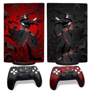 console controller wrap - black and red console ps5 controller skin vinyl sticker ps5 console - ps5 skins and decals video game console 5 controller accessories