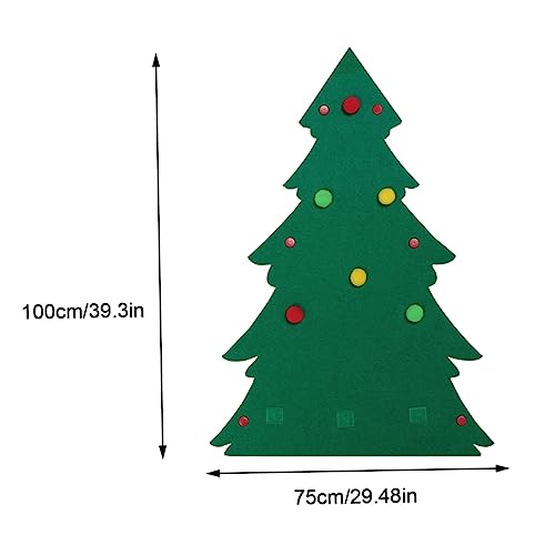 Felt Xmas Tree 1pc Christmas Felt Christmas Tree Christmas Decor Christmas Decorations Kids Decor Felt Christmas Ornament Detachable Xmas Tree Wall Mount Felt DIY Christams Green