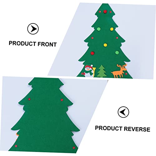 Felt Xmas Tree 1pc Christmas Felt Christmas Tree Christmas Decor Christmas Decorations Kids Decor Felt Christmas Ornament Detachable Xmas Tree Wall Mount Felt DIY Christams Green