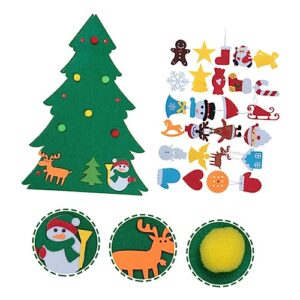 Felt Xmas Tree 1pc Christmas Felt Christmas Tree Christmas Decor Christmas Decorations Kids Decor Felt Christmas Ornament Detachable Xmas Tree Wall Mount Felt DIY Christams Green