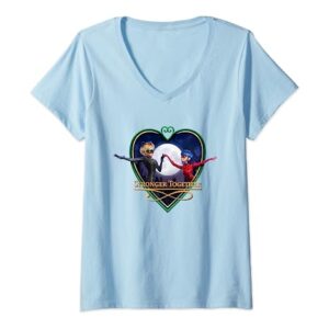 Miraculous Ladybug and Cat Noir The Movie Heart Together V-Neck T-Shirt