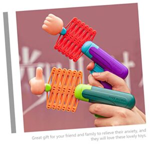 ibasenice Indoor Playset 1 Set Retractable Fist Toy Plastic Playes Kids Robot Toys for Toddlers Robot Toy Toy Prank Toy Telescopic Toys Office Prank Toy Launcher