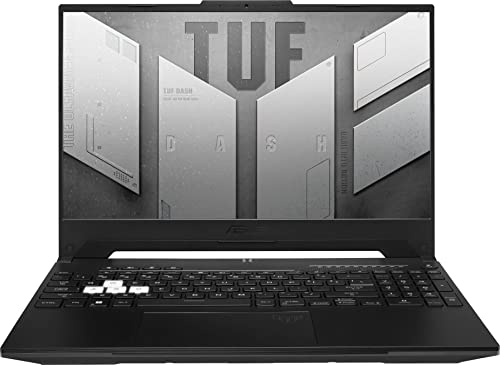 ASUS 2023 TUF Dash 15.6" 144 Hz FHD Gaming Laptop 10-Core Intel i7-12650H 32GB DDR5 1TB NVMe SSD NVIDIA GeForce RTX3070 8GB GDDR6 WiFi AX HDMI RJ45 Thunderbolt4 Backlit KB Windows 11 Home w/RE USB