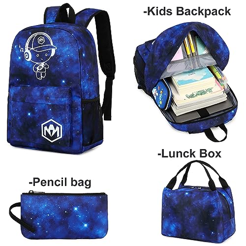 Bluboon School Backpack for Boys Teens Bookbag Travel Daypack Kids Lunch Bag Pencil Case (The Little Prince-3pcs)