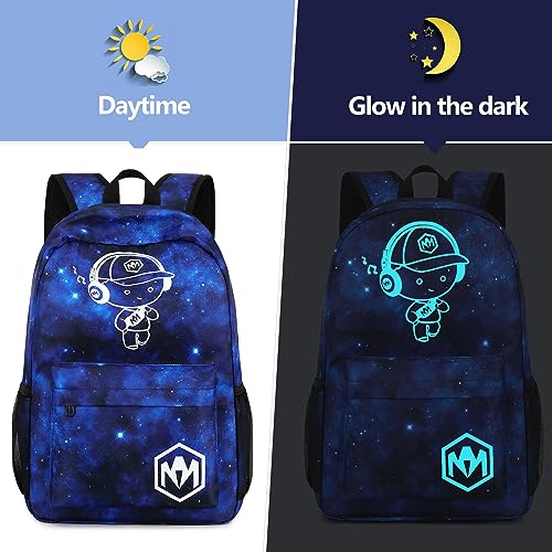 Bluboon School Backpack for Boys Teens Bookbag Travel Daypack Kids Lunch Bag Pencil Case (The Little Prince-3pcs)