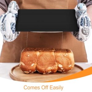 Silicone Bread Loaf Pan, 2 Pack Loaf Pans for Baking Bread, Non-Stick Silicone Baking Mold Easy Release for Homemade Breads, Cakes, Quiche Omelets, Meatloaf, etc. -8.2” X 3.3” X 2.7” (Black+Black)